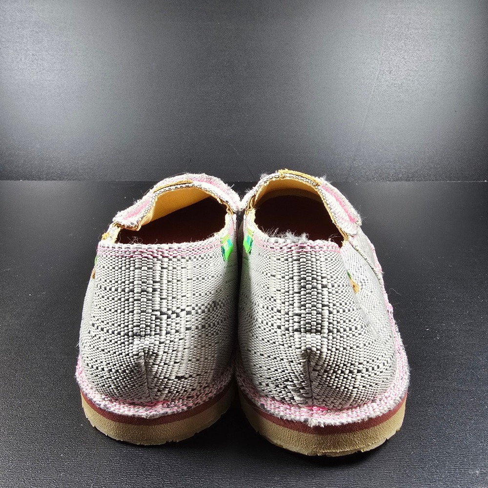 Twisted X WCL0012 Moccasins Womens 7.5 Grey Pink Ribbon ecoTWX Slip On Loafers - Picture 7 of 12
